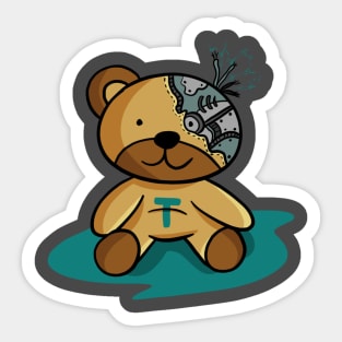 robot teddy Bear Sticker